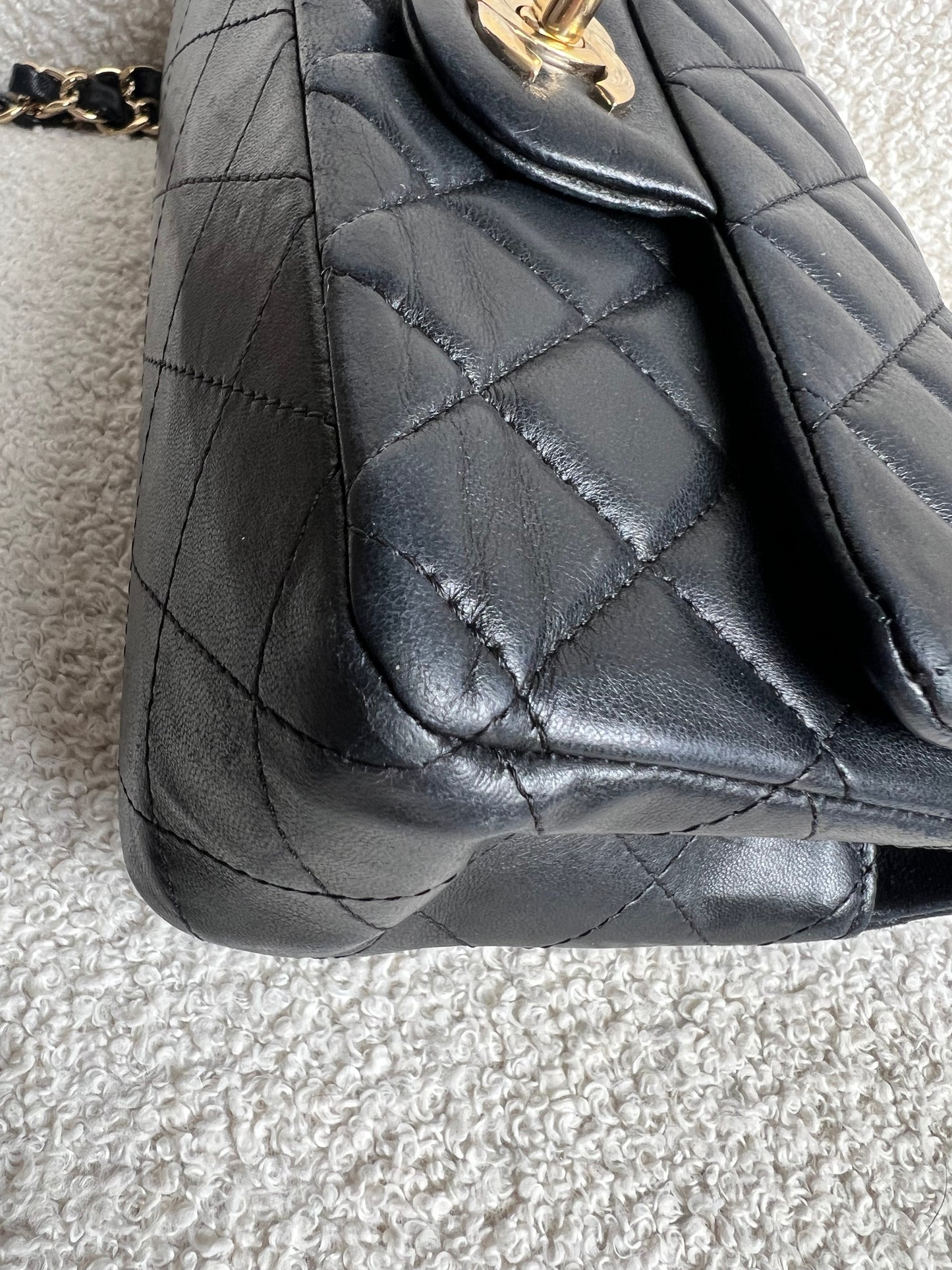 Chanel Mini Rectangular Classic Flap in Black Lambskin (RRP £4,390)