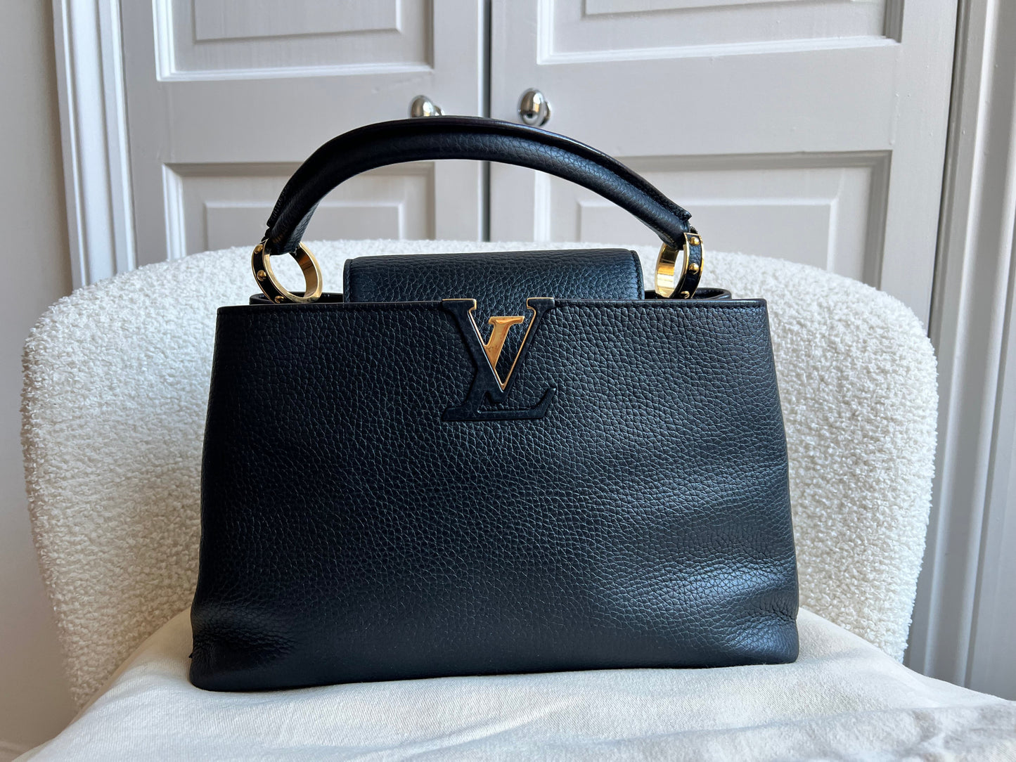 Louis Vuitton Capucines MM Black with Silver Hardware (RRP £4,350)