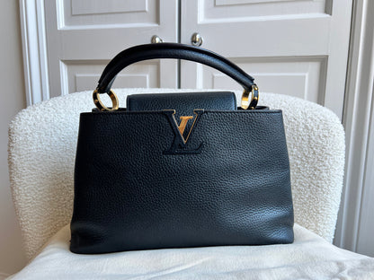 Louis Vuitton Capucines MM Black with Silver Hardware (RRP £4,350)