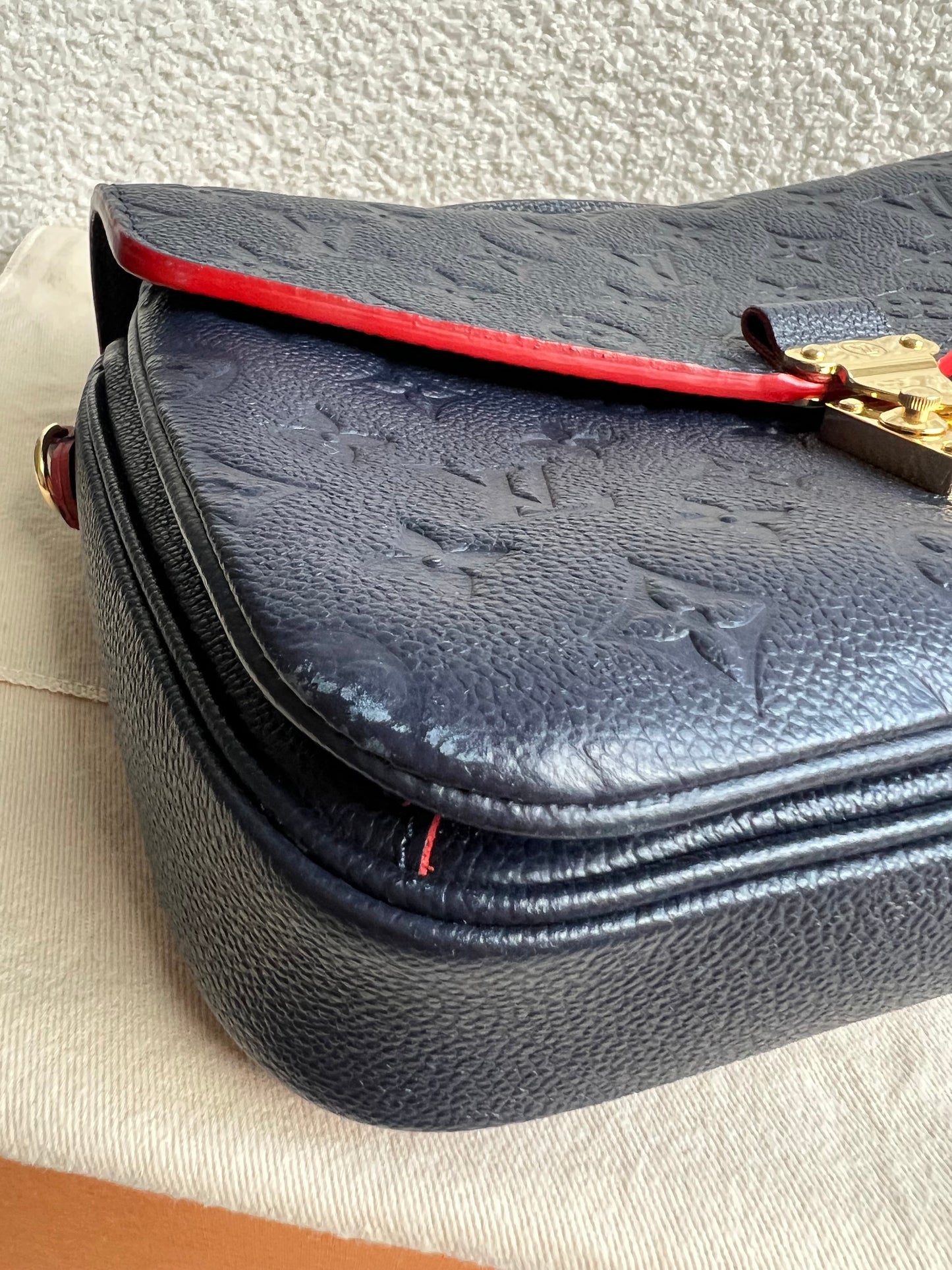 Louis Vuitton Pochette Metis Marine Rouge Empreinte (RRP £2,200)