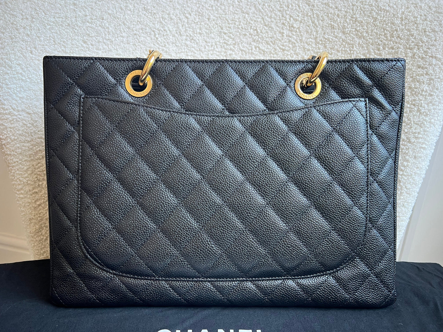 Chanel Black Caviar Grand Shopper Tote Gold Hardware (GST)