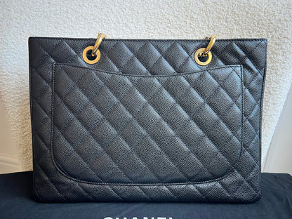 Chanel Black Caviar Grand Shopper Tote Gold Hardware (GST)