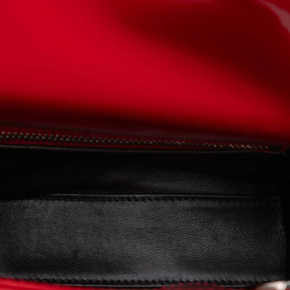 Red Dior Mini Patent Lady Dior Satchel