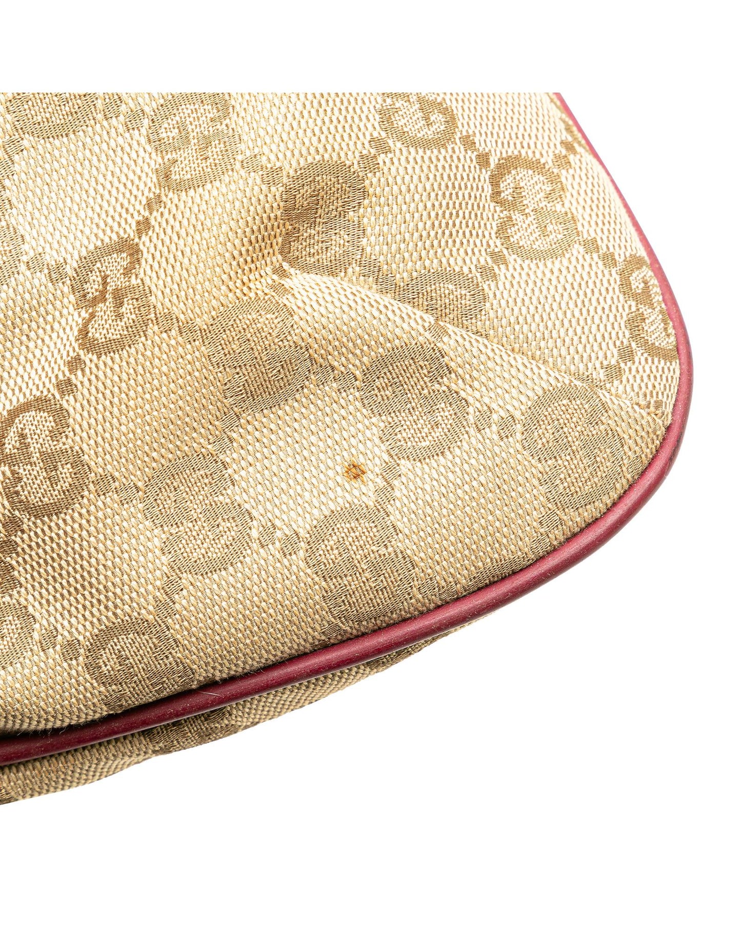 Canvas Crossbody Bag with Leather Trim and Web Strap