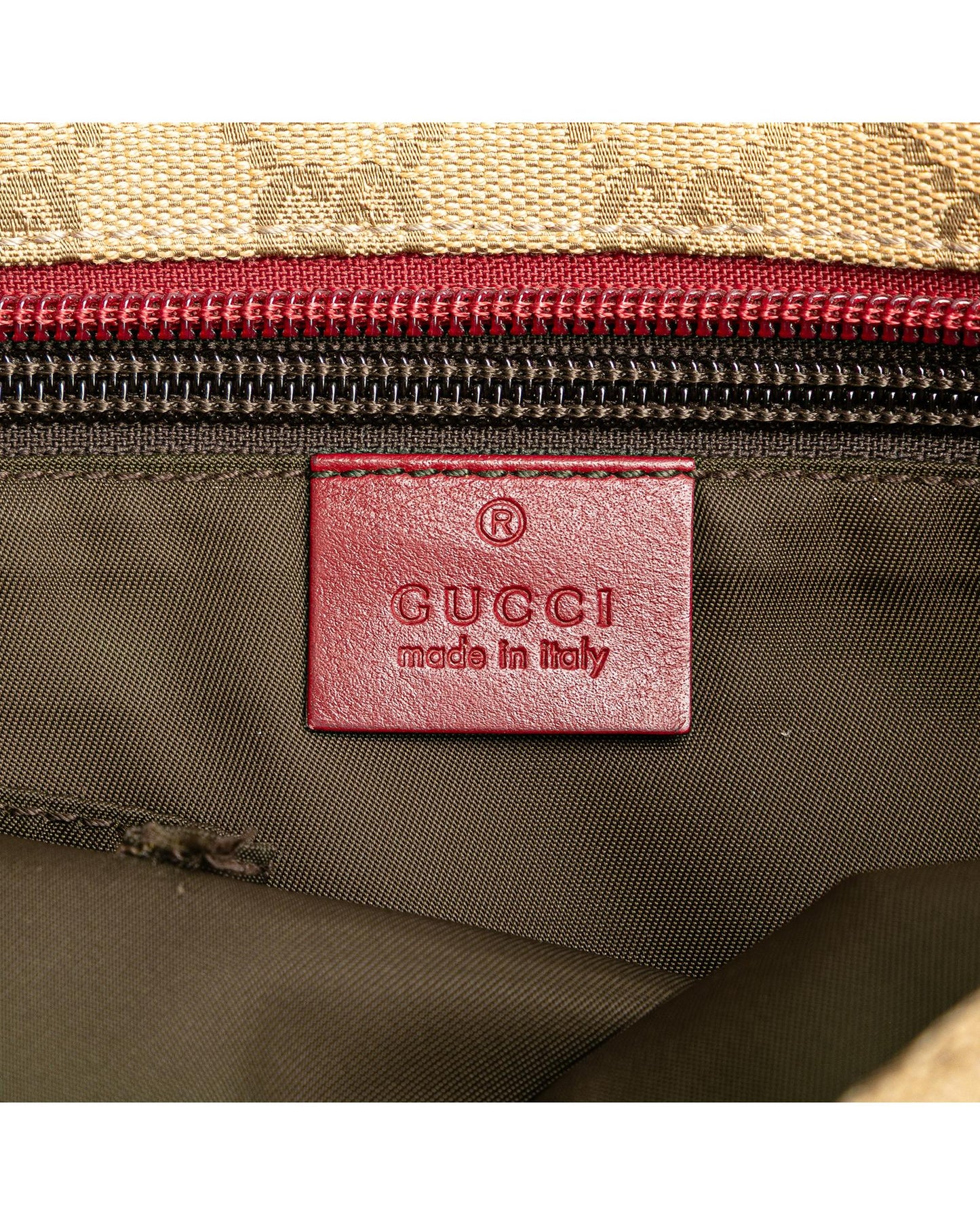 Canvas Crossbody Bag with Leather Trim and Web Strap