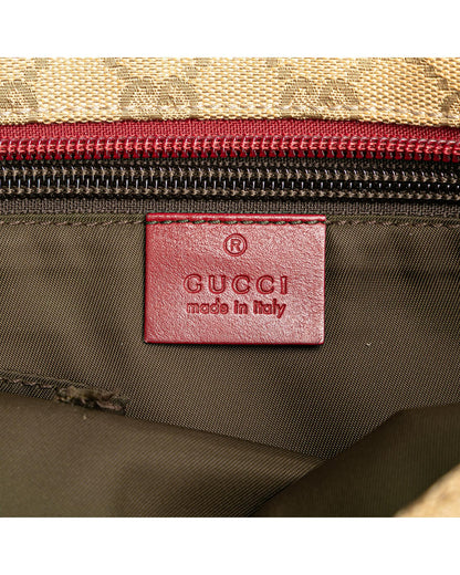 Canvas Crossbody Bag with Leather Trim and Web Strap