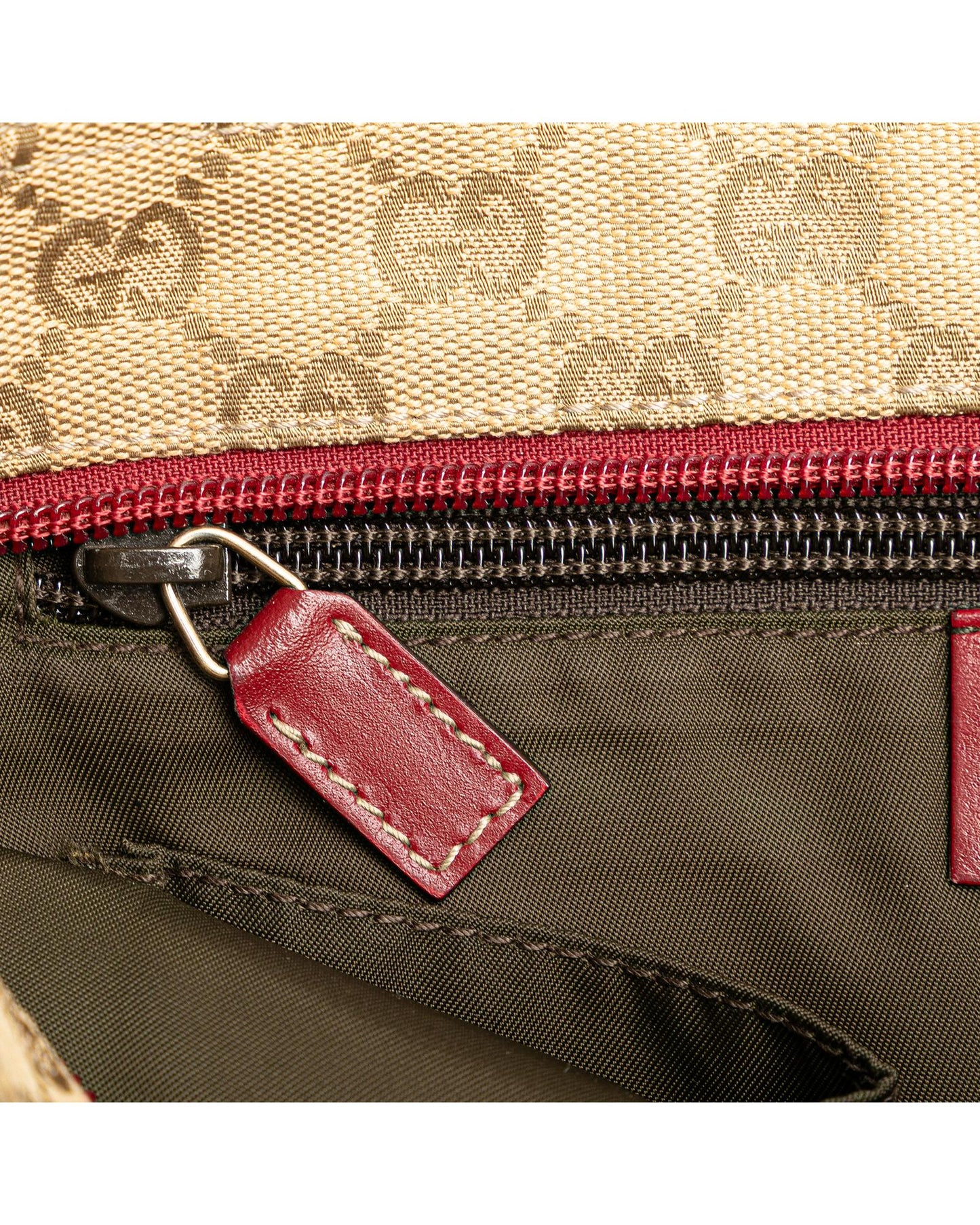 Canvas Crossbody Bag with Leather Trim and Web Strap