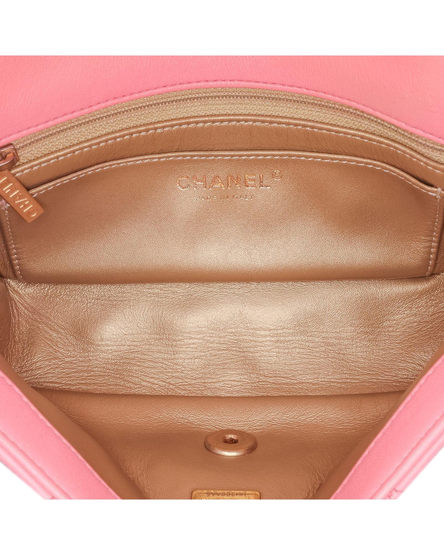 Mini Rectangular Classic Lambskin Pearl Crush Single Flap Crossbody Bag