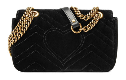 MLB Gucci GG Marmont ClassicG Crossbody Bag Single Shoulder Bag Black 446744-K4D2T-1000