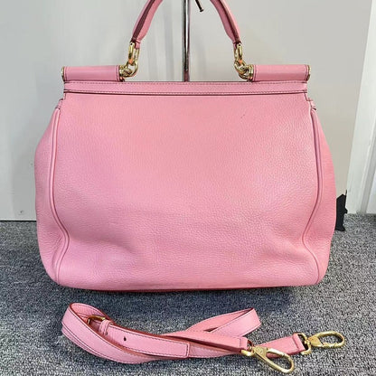 Dolce & Gabbana Sicily Leather Crossbody Bag Pink