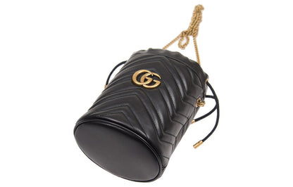 MLB Gucci GG Marmont Mini Crossbody Bag Black 575163-DTDRT-1000
