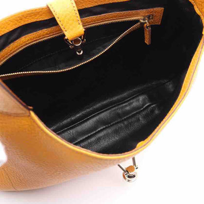 Gucci Jackie Leather Shoulder Bag, Yellow Leather