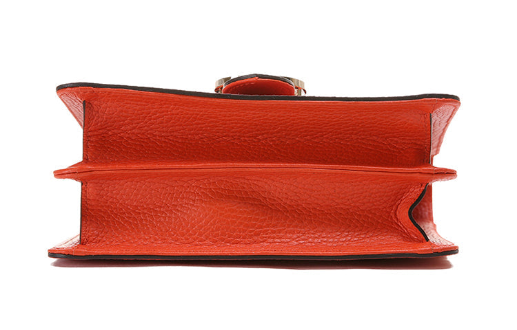 MLB Gucci Leather Organ Crossbody Bag Single Shoulder Bag Orange 510304-CAO0G-7527