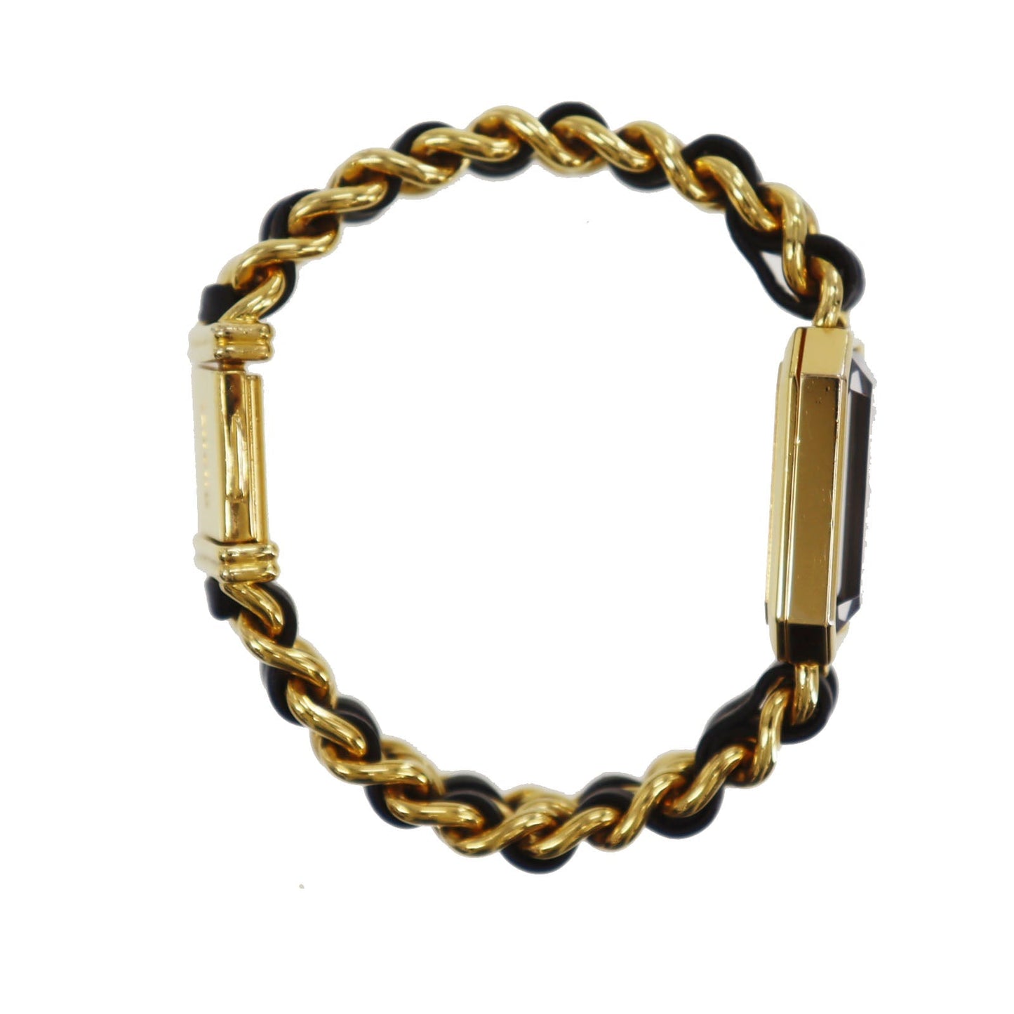 CHANEL Premiere Discontinued Wristwatches M Gold Black Quartz Swiss #CO496 S