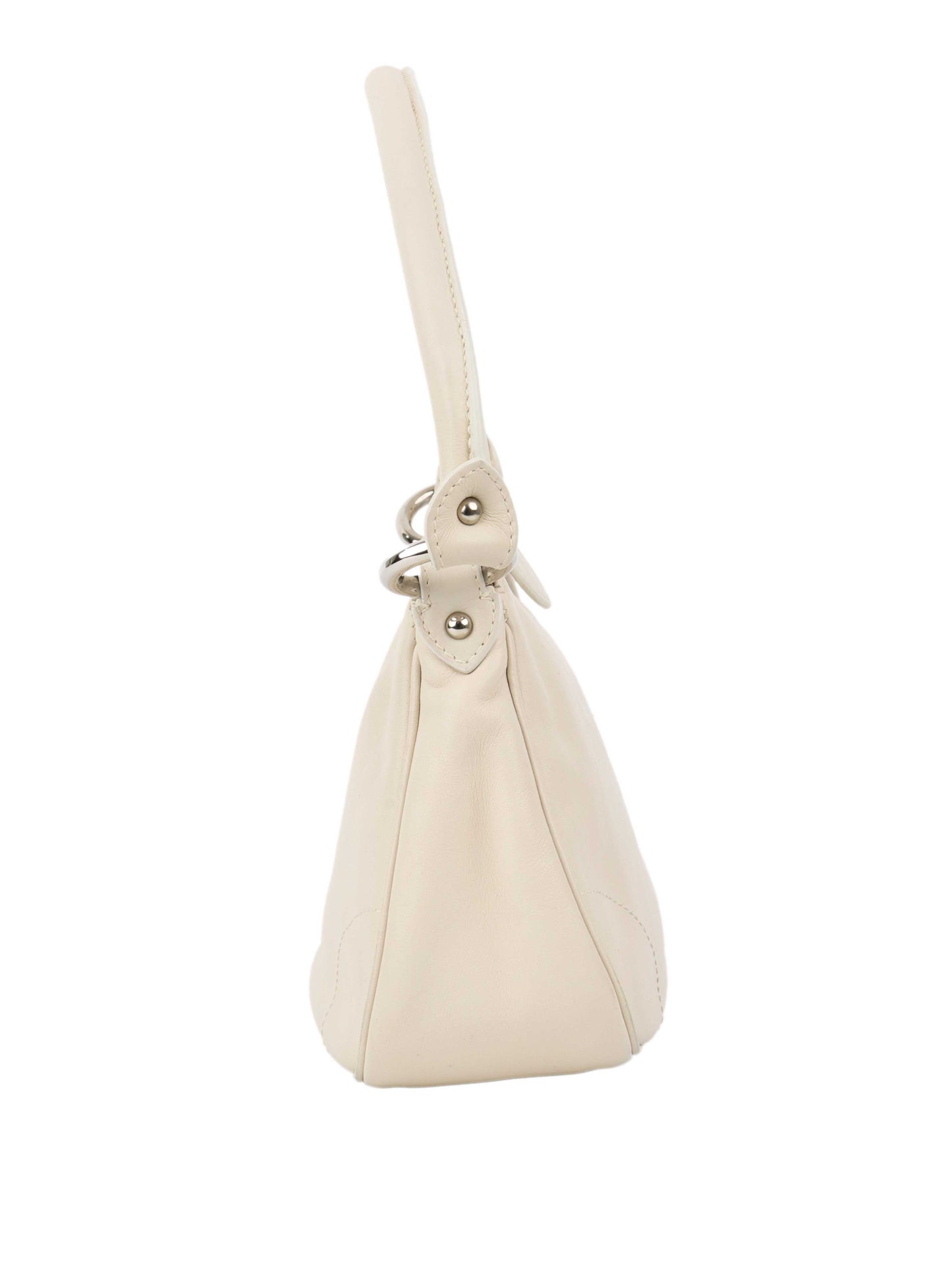 Dior White Leather Shoulder Bag