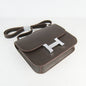 Luxury Hermes Constance Cowskin Leather Bag Dark Coffee Silver