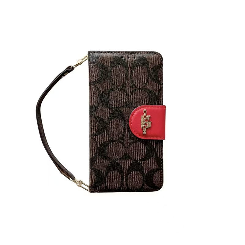 Designer Coach Phone Case Wallet Style for iPhone 12 13 14 15 16 17