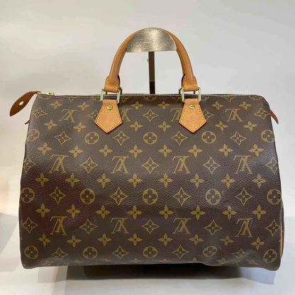 Louis Vuitton Monogram Speedy 35 Handbag, Brown, Coated Canvas