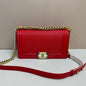 Chanel Boy Medium Lambskin Red Shoulder Bag