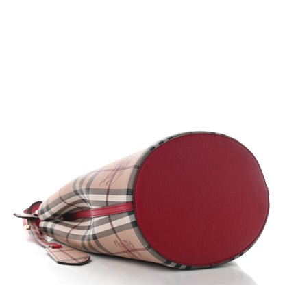 Haymarket Check Colours Small Lorne Bucket Crossbody Poppy Red