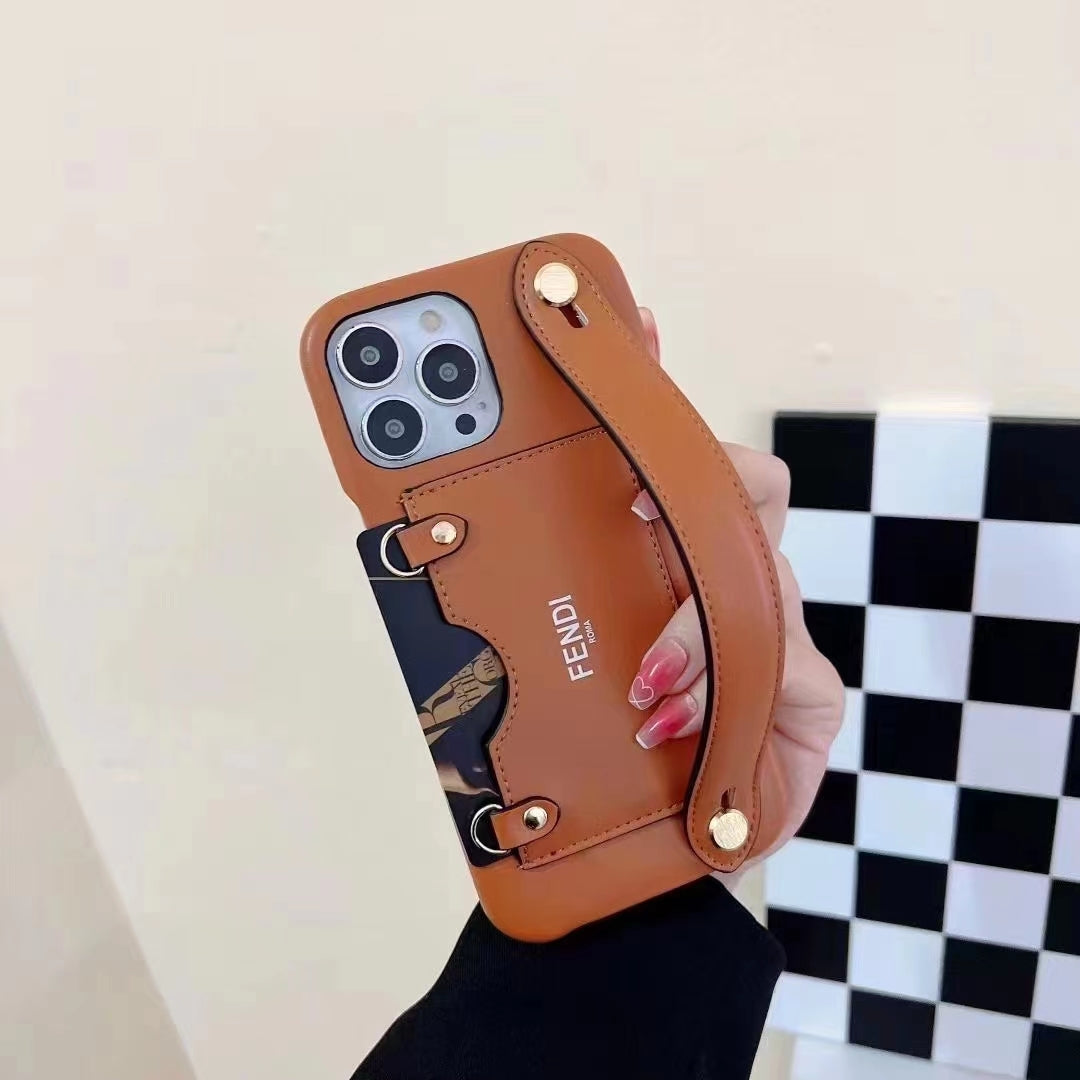 Designer Crossbody iPhone Case Card Holder Lanyard