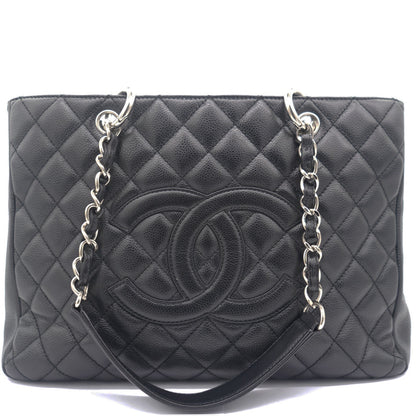 Chanel Quilted Caviar Leather Black Tote