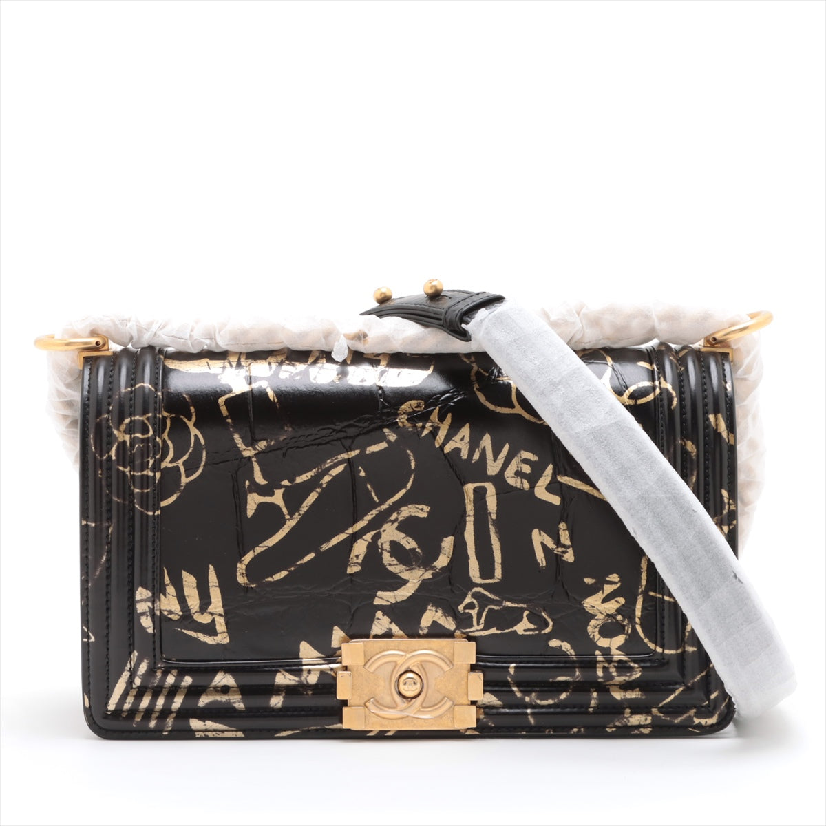 Chanel Boy Black Chain Shoulder Bag Style 2