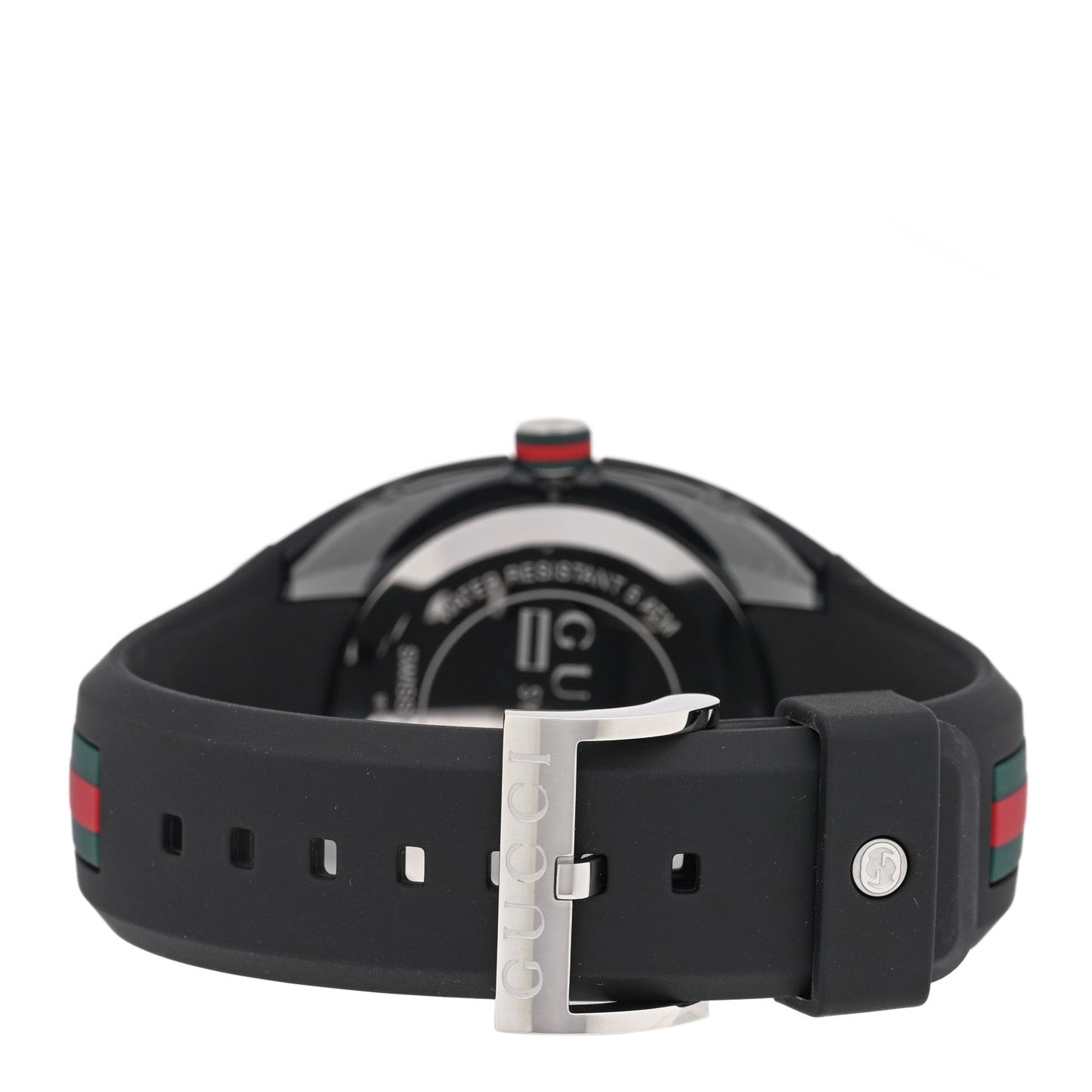 Stainless Steel Rubber 46mm Sync Web Quartz Watch Black