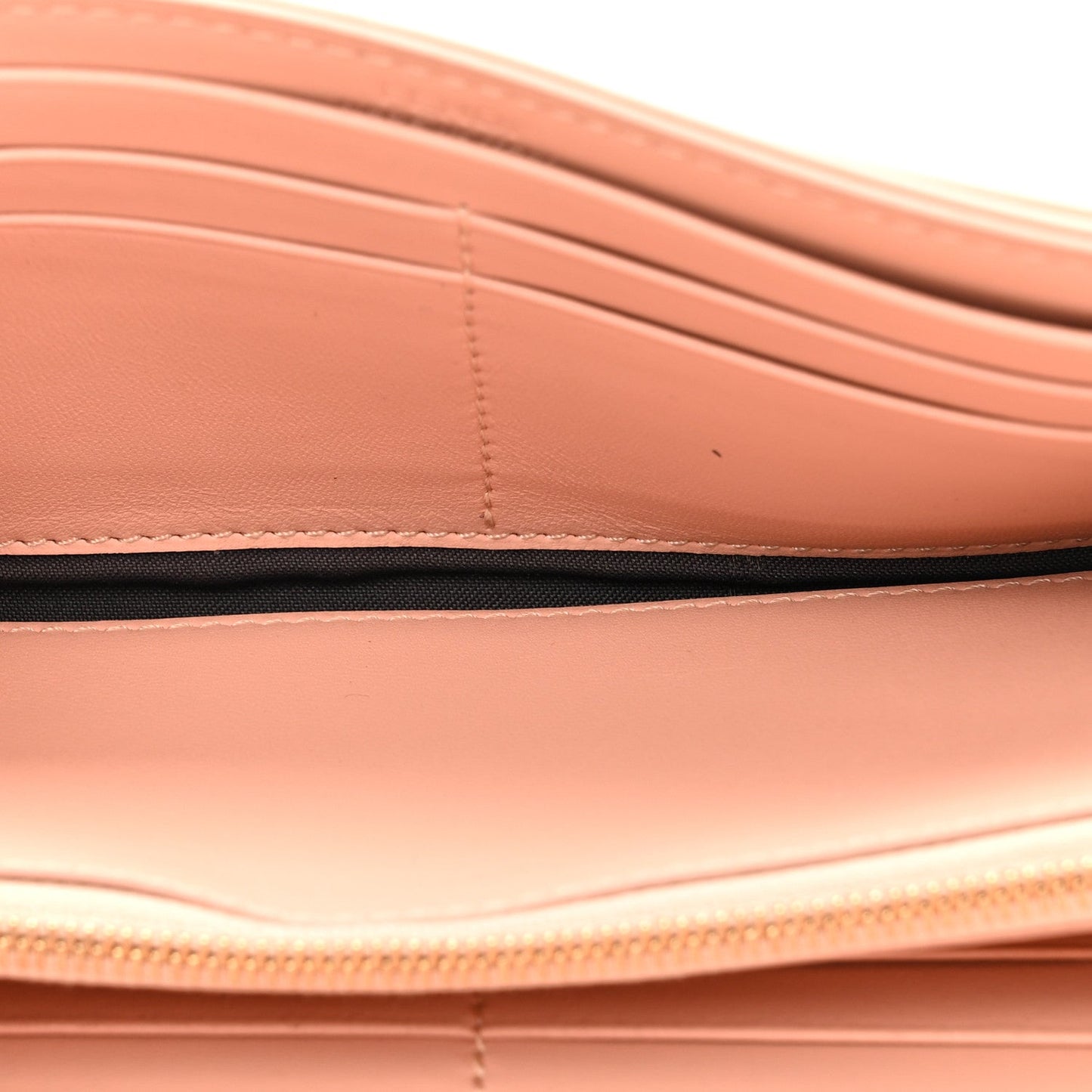 Fendi Nappa Matisse FF Embossed Continental Wallet On Chain Baby Pink