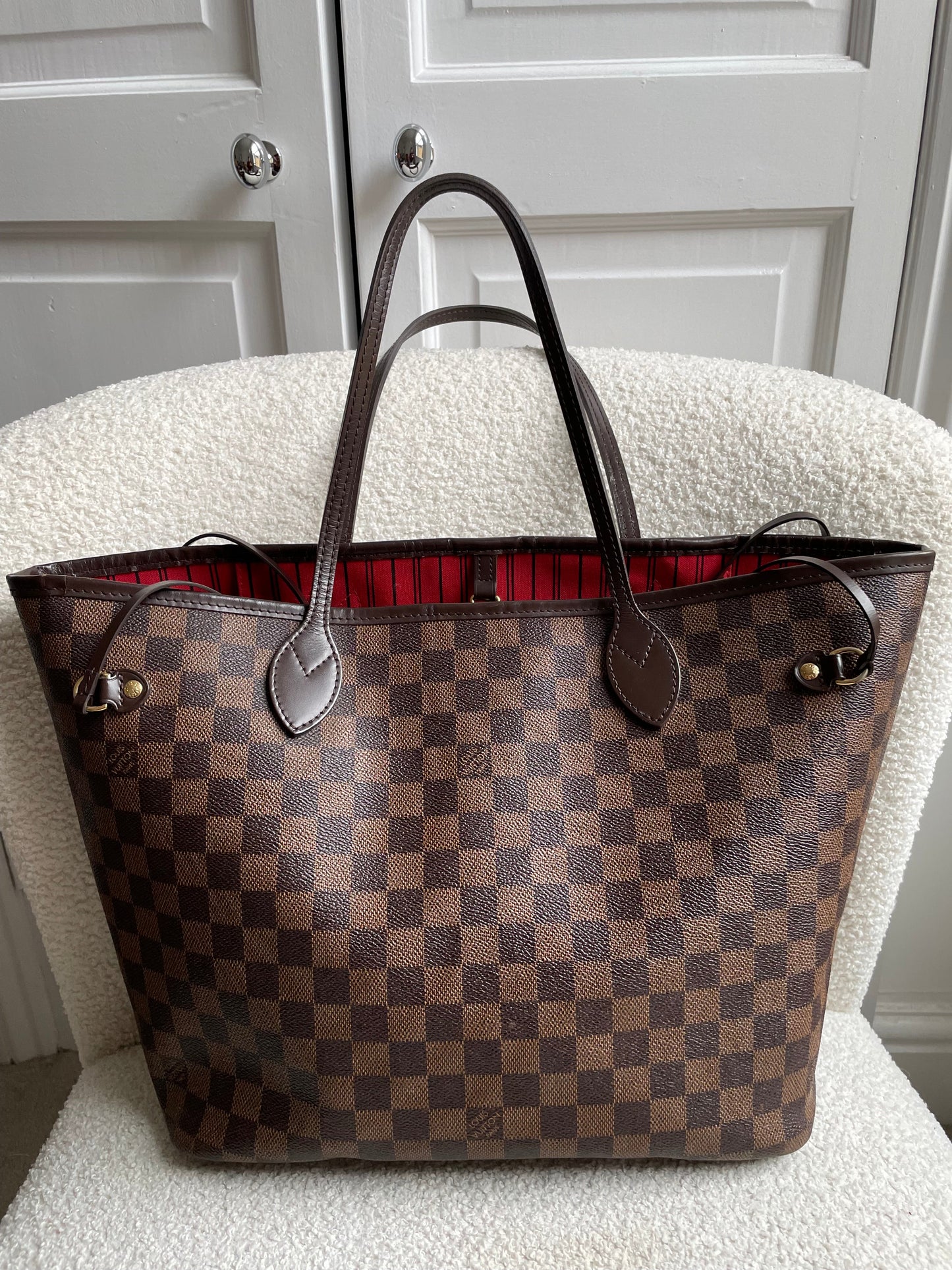 Louis Vuitton Neverfull MM Damier Ebene Cherry Interior (RRP £1,430)