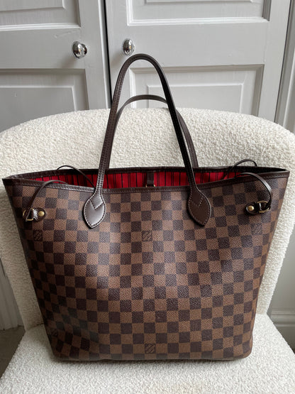 Louis Vuitton Neverfull MM Damier Ebene Cherry Interior (RRP £1,430)