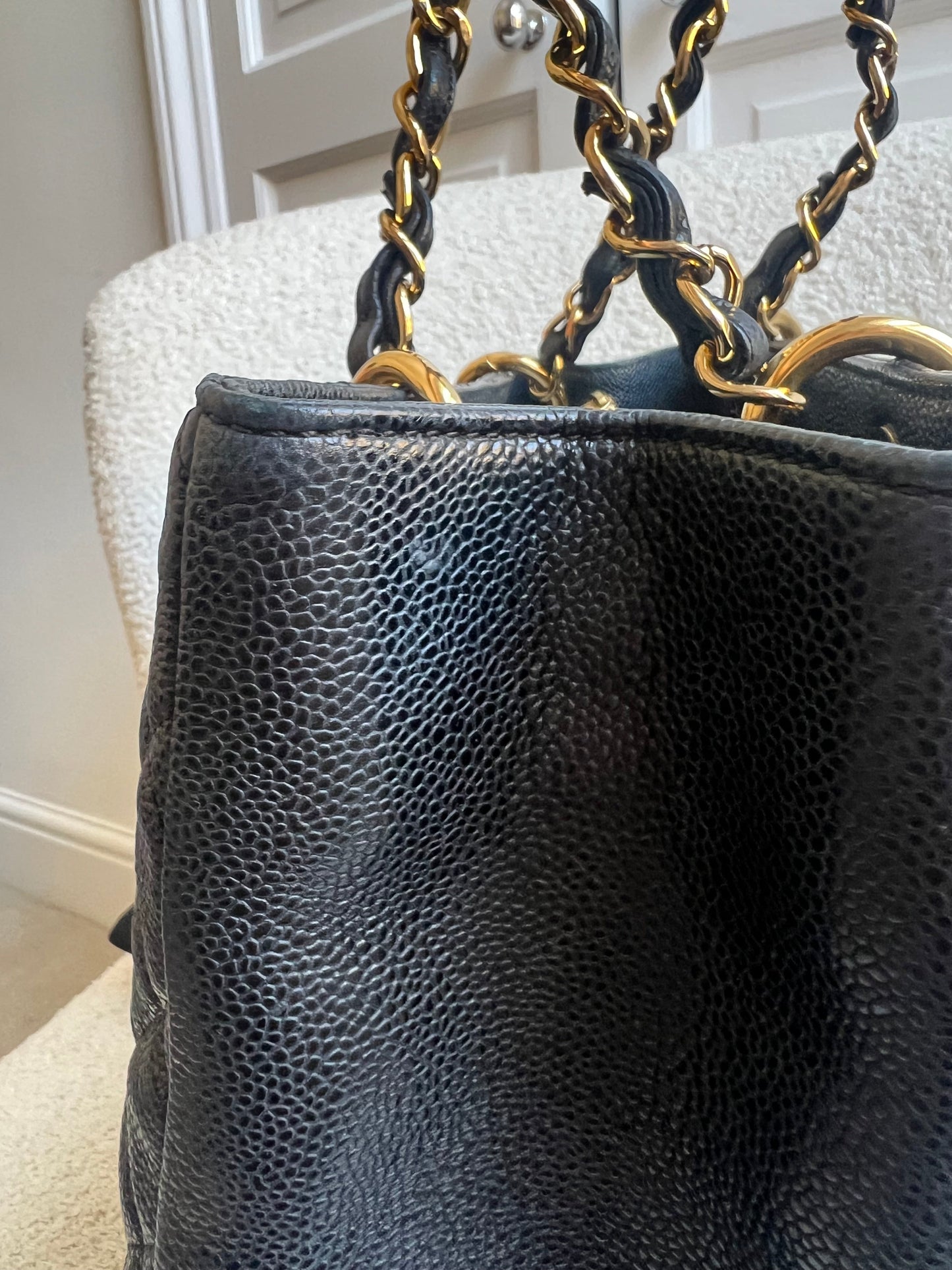 Chanel Black Caviar Grand Shopper Tote Gold Hardware (GST)