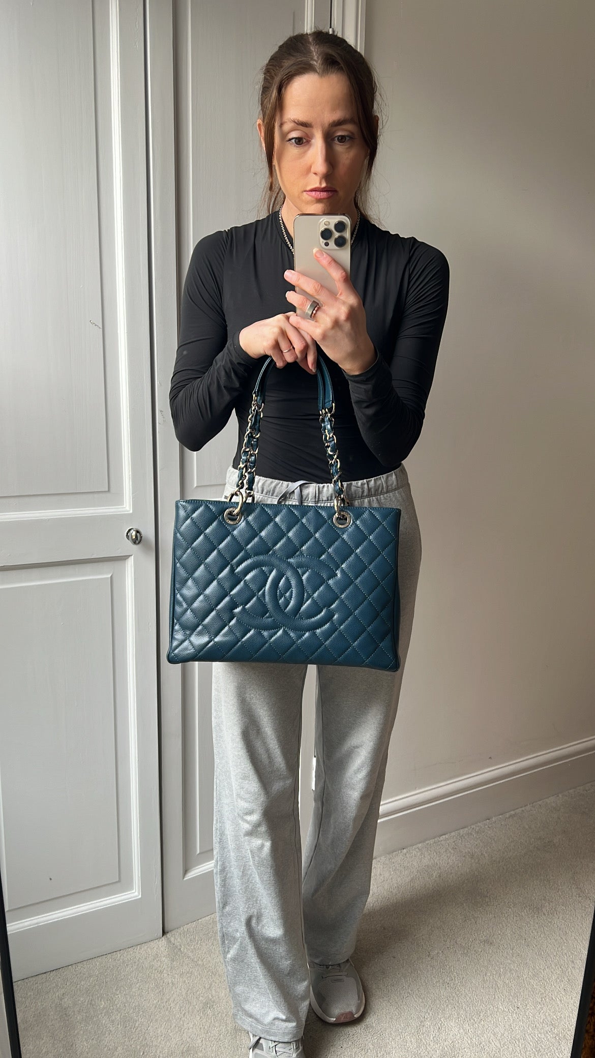 Chanel Dark Blue Blue Caviar Grand Shopper Tote (GST)