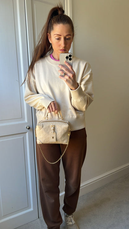 Louis Vuitton Cream Empreinte Petite Malle Souple Bag (RRP £2420)