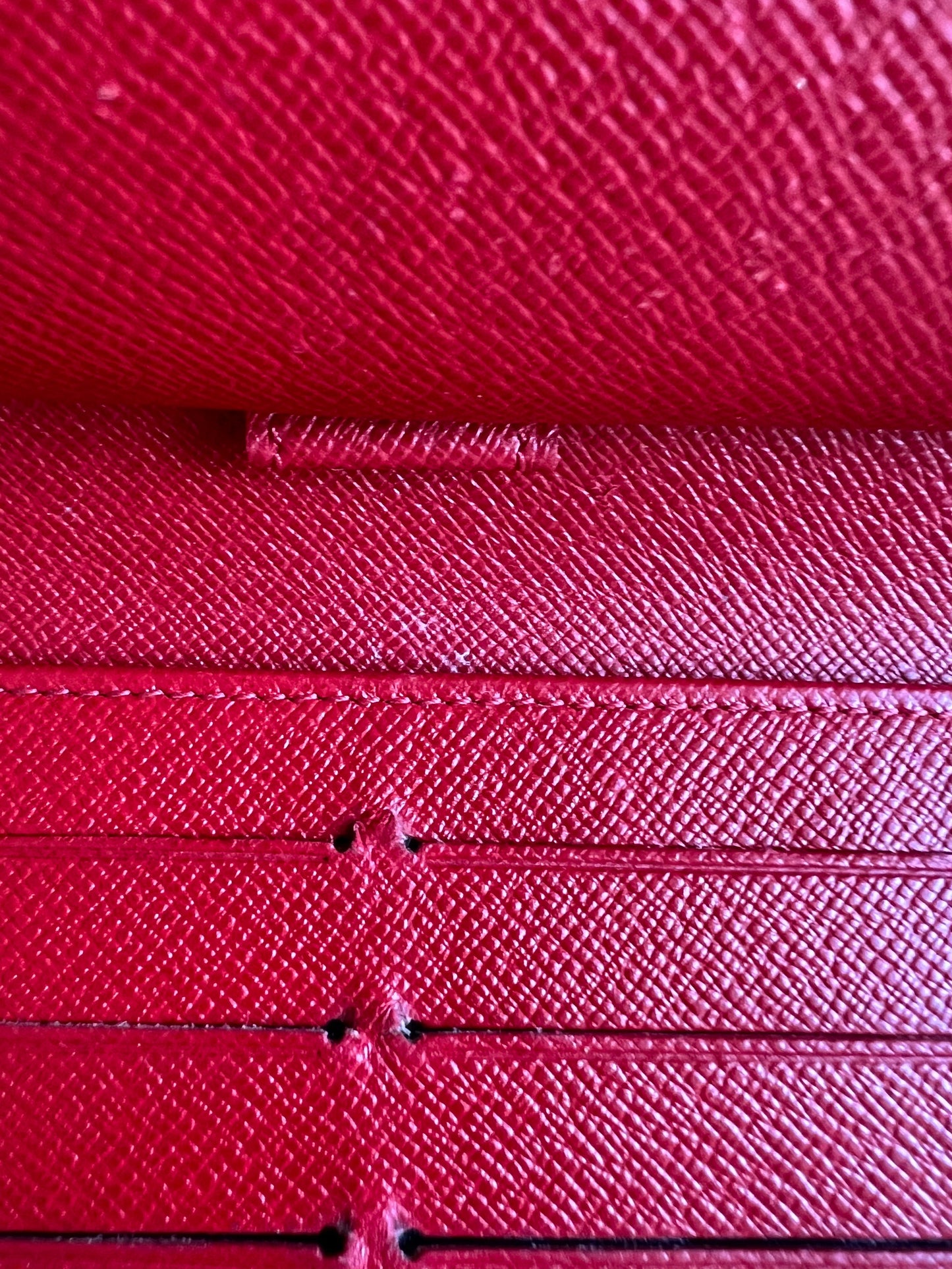 Louis Vuitton Sarah Continental Flap Wallet in Red Epi
