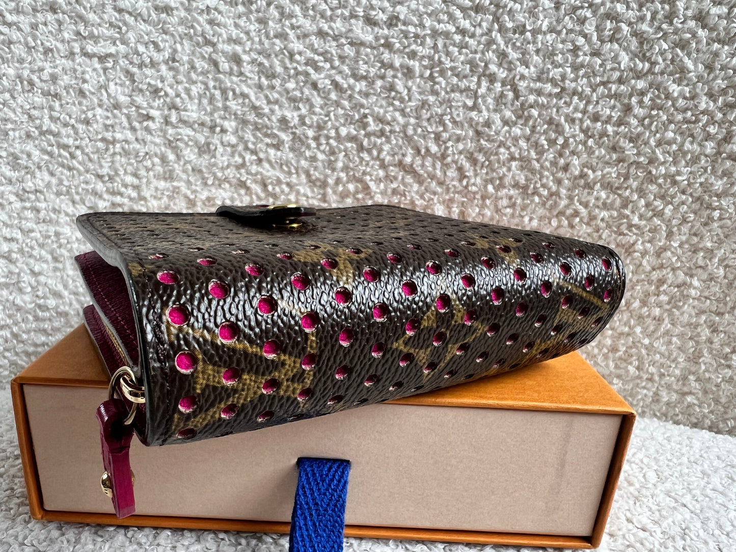 Louis Vuitton Perforated Monogram Fuchsia Compact Wallet