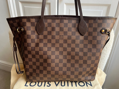 Louis Vuitton Neverfull MM Damier Ebene Rose Ballerine (RRP £1470)