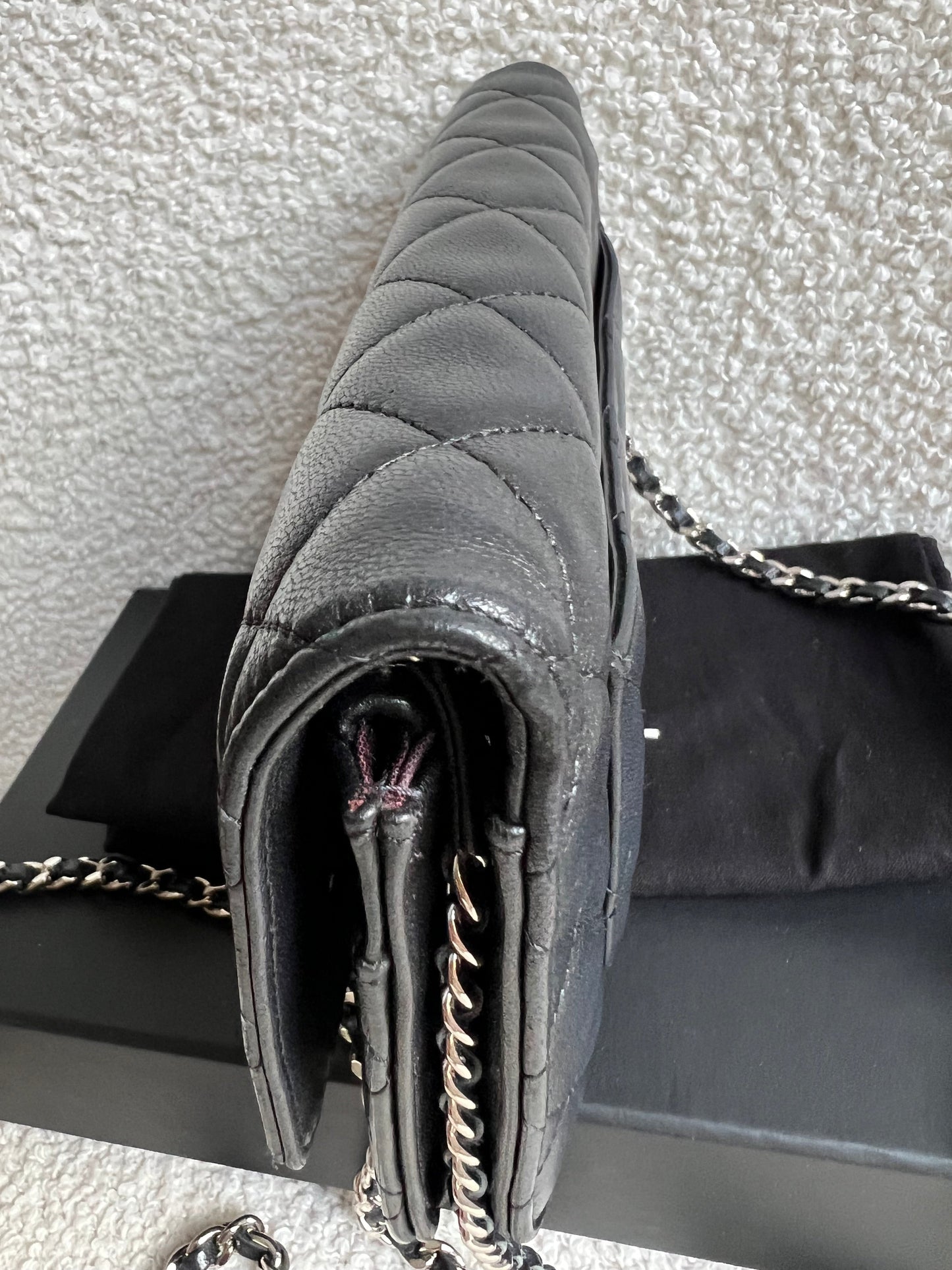 Chanel Wallet on Chain in Black Lambskin Silver Hardware (RRP £2,930)