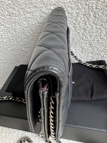 Chanel Wallet on Chain in Black Lambskin Silver Hardware (RRP £2,930)