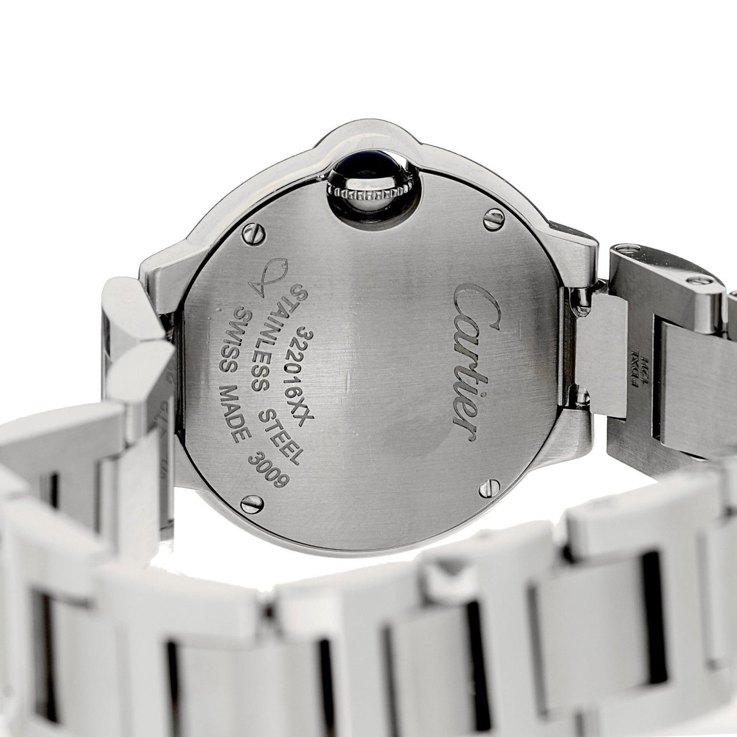 Stainless Steel Diamond Bezel 28mm Ballon Bleu De Cartier Quartz Watch