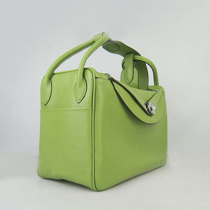 Luxury Hermes Lindy 34Cm Handbag 6208 Green Silver