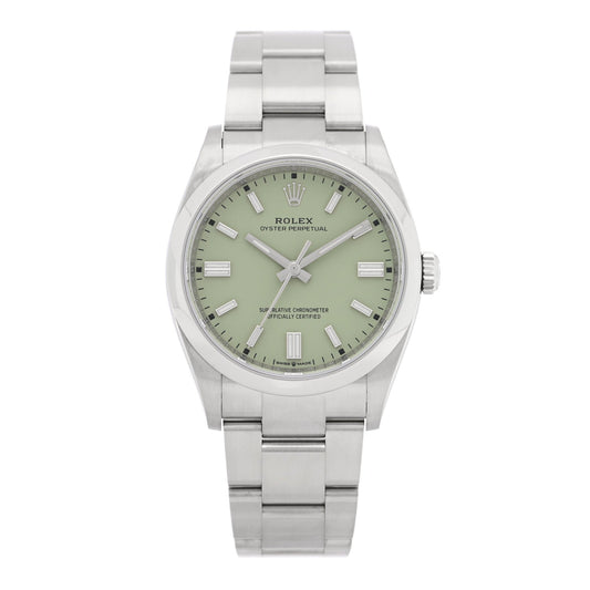 Stainless Steel 36mm Oyster Perpetual Watch Pistachio 126000