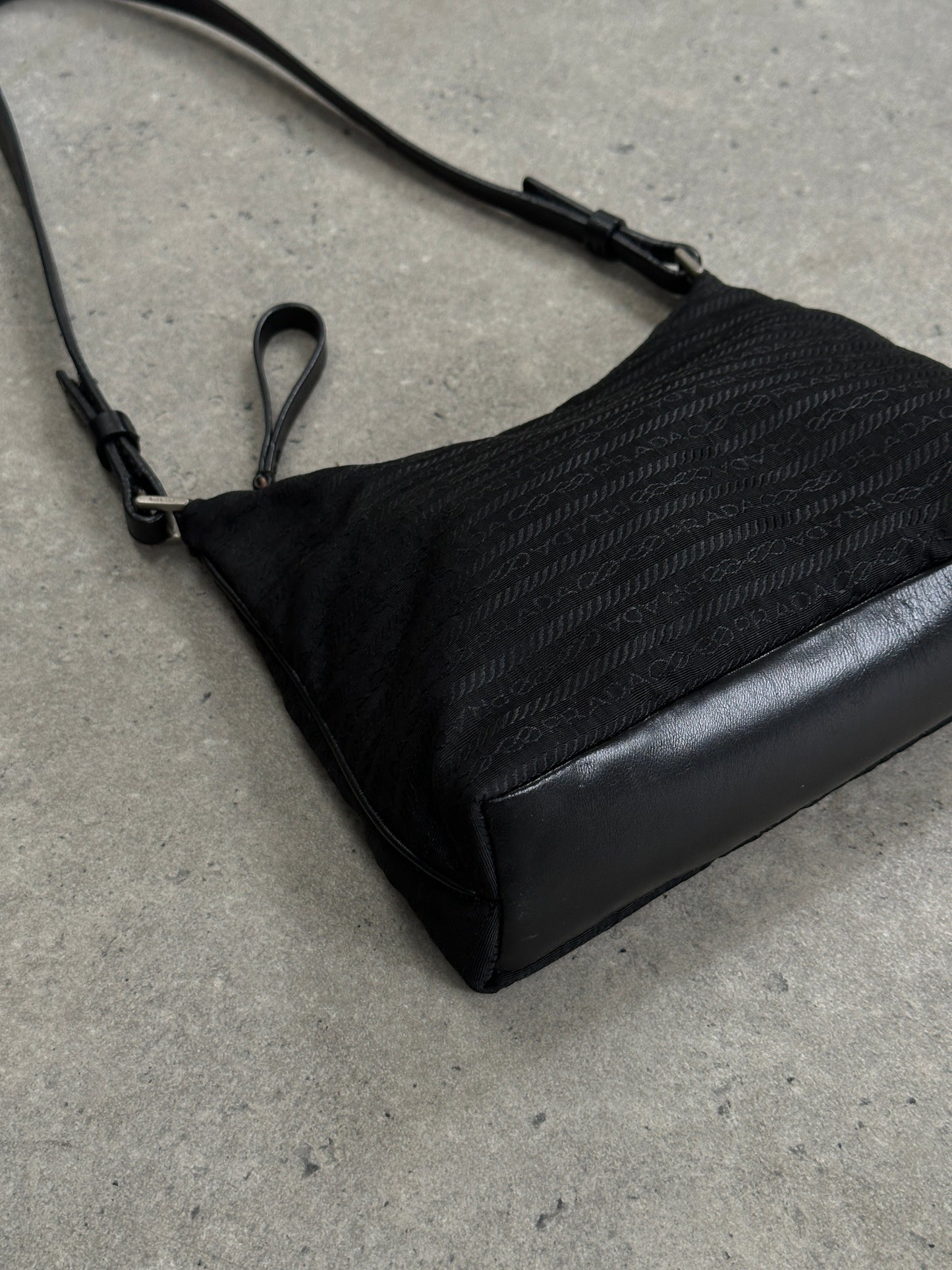 Prada Nylon Tessuto Monogram Crossbody Bag