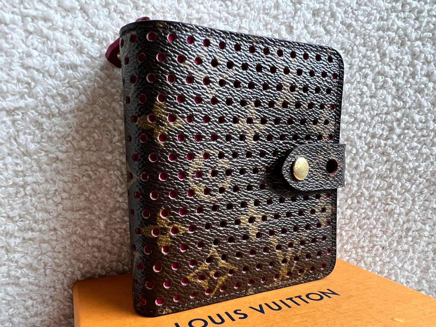 Louis Vuitton Perforated Monogram Fuchsia Compact Wallet