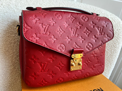 Louis Vuitton Pochette Metis Red Empreinte (RRP £2,130)