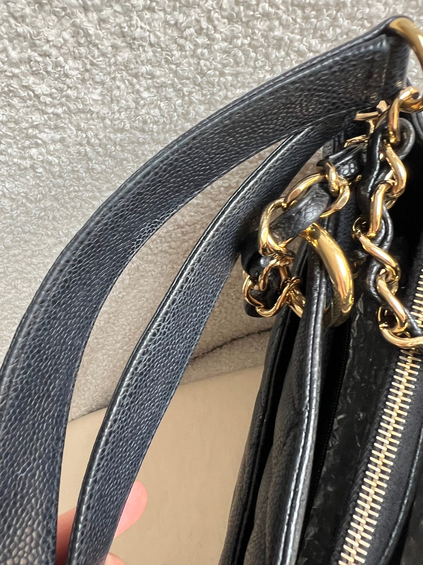 Chanel Black Caviar Grand Shopper Tote Gold Hardware (GST)