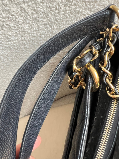 Chanel Black Caviar Grand Shopper Tote Gold Hardware (GST)