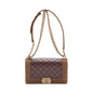 Chanel Boy Leather Brown Gold Chain Shoulder Bag