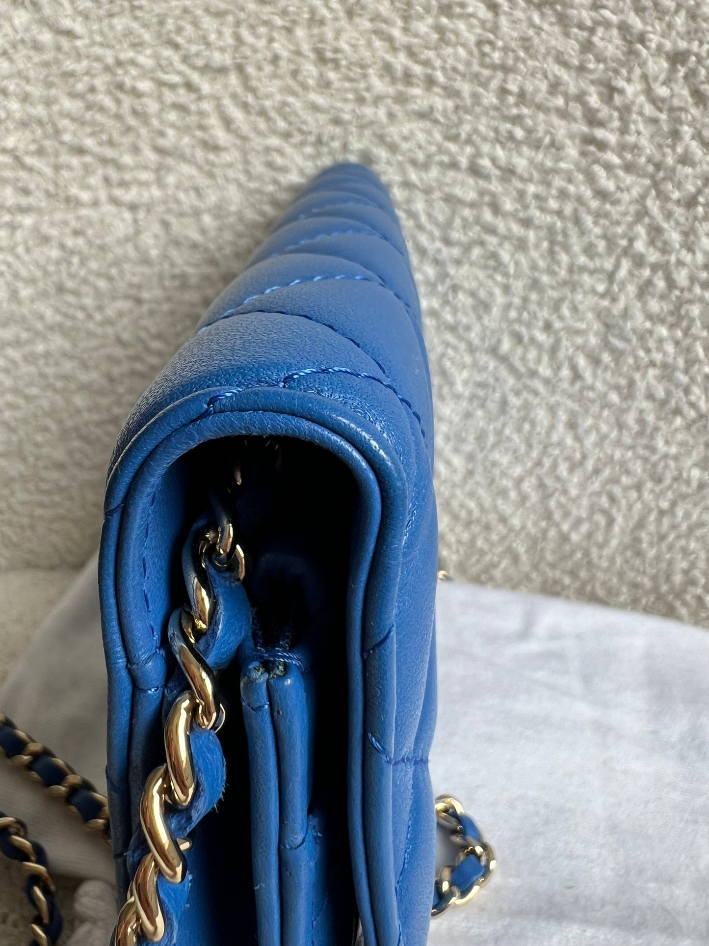 Chanel Blue Lambskin Wallet on Chain (RRP £2,930)