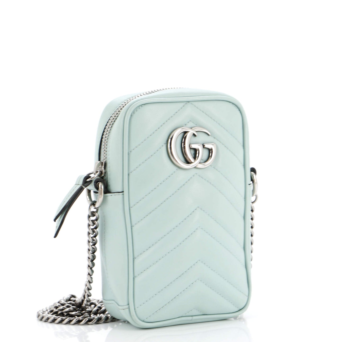GG Marmont Vertical Phone Crossbody Bag Matelasse Leather Mini